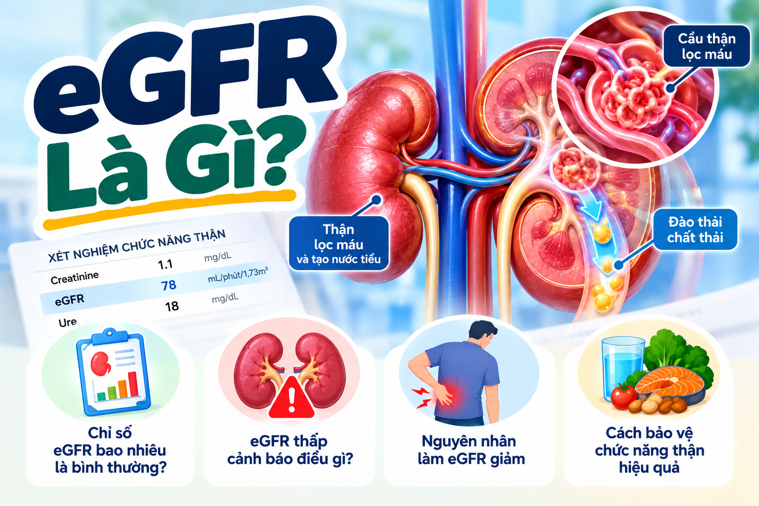 eGFR Là Gì? Cách Đọc Chỉ Số Đánh Giá Chức Năng Thận